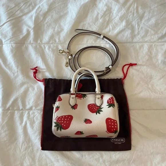 Coach Strawberry Mini Rowan NWT - Picture 2 of 4